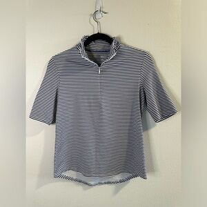 Tommy Bahama Island Zone Quart Zip Half Sleeve Striped Active Top Size XS